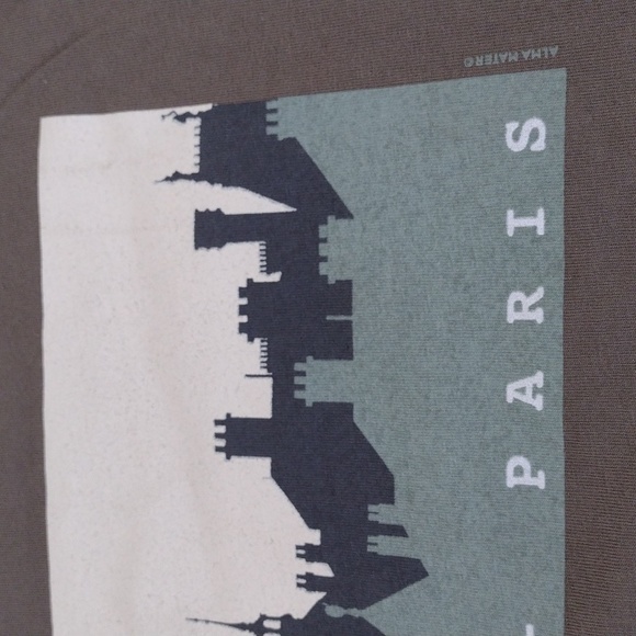 Alma Matter Olive Graphic Tee Rooftop in Paris - Picture 2 of 8